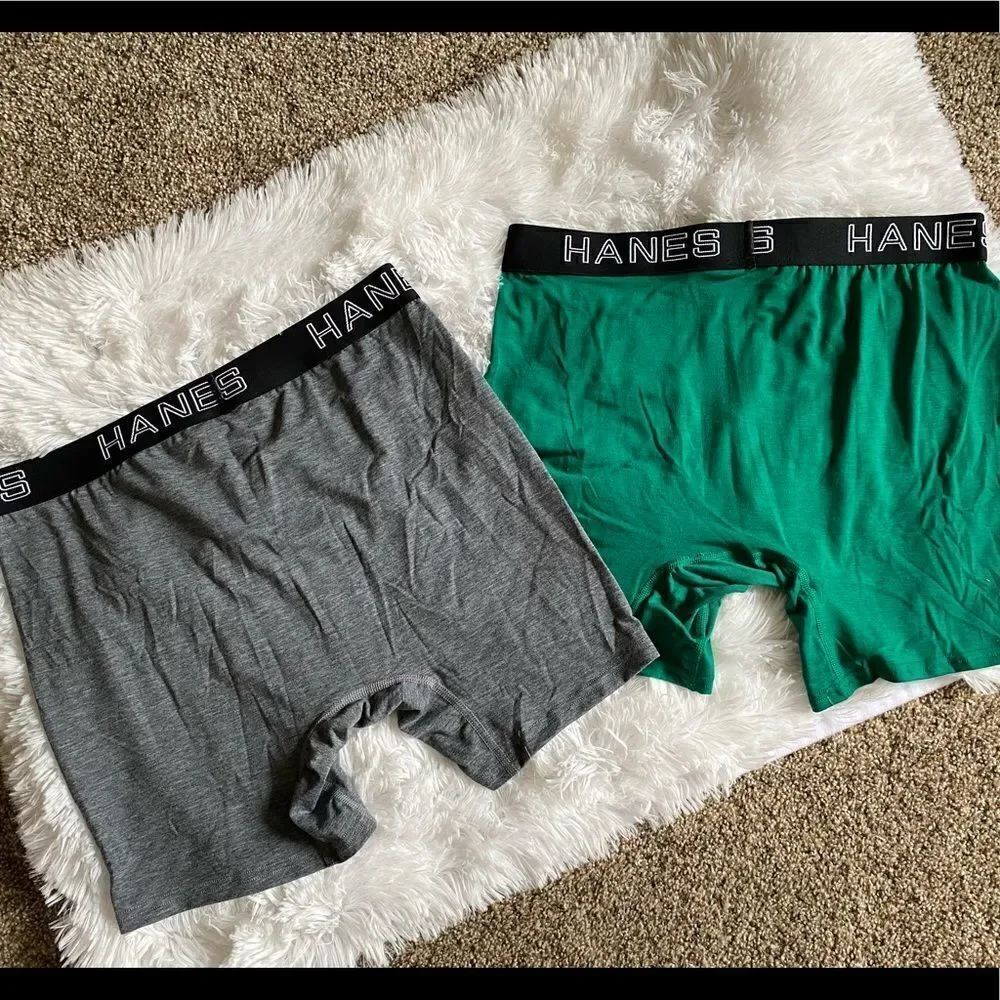 Hanes Comfort Flex Fit Total Support Pouch Boxer Briefs Size Large NEW 2 Pair‎